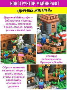 Конструктор Майнкрафт My World Minecraft «Деревня»