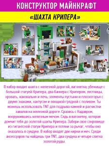 Конструктор Майнкрафт «Шахта Крипера»