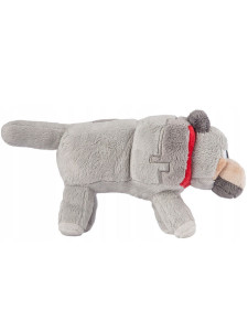 Большой плюшевый волк Gray Wolf Minecraft, 30 см