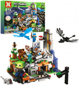 Конструктор Майнкрафт «Горная пещера Mini» со светом, 760 деталей, 11 фигурок