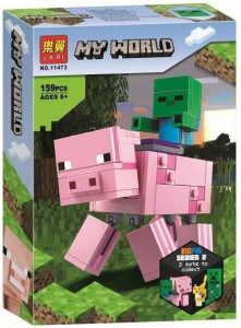 Конструктор Майнкрафт «Большие Зомби с Поросёнком»